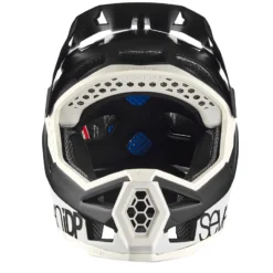 7idp Project 23 Carbon Full Face Helmet - Cool Grey/Raw Carbon -Sportfu Bike Gear Shop 0005s 0003 P23 CARBON BLK WHT FRONT 1800x1800