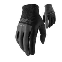 100 Percent Celium Long Finger Gloves - Black/White/Fluo Yellow