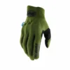 100 Percent Cognito Smart Shock Long Finger MTB Gloves - Army Green