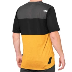 100 Percent Airmatic Short Sleeve Jersey - Black/Mustard -Sportfu Bike Gear Shop 100AirmaticSSJerseyBM 2