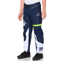 100 Percent R-Core Youth Pants - Dark Blue/Yellow -Sportfu Bike Gear Shop 100R CoreYouthPants
