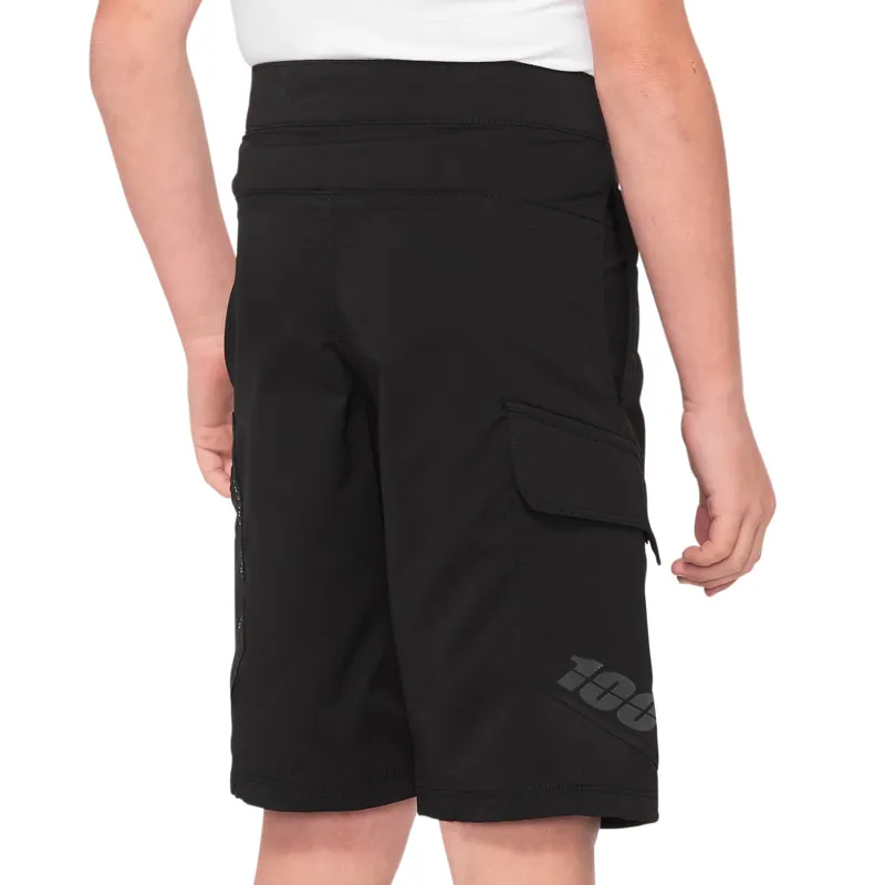 100 Percent Ridecamp Youth Baggy Shorts - Black 2 100 Percent Ridecamp Youth Baggy Shorts - Black - Image 2