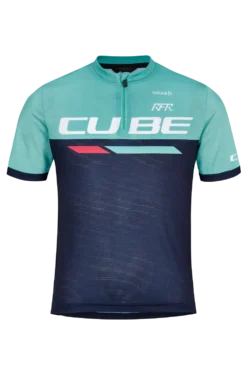 Cube Junior Teamline Short Sleeve Jersey - Blue/Red/Grey