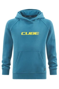 Cube Junior Organic Hoodie - Petrol -Sportfu Bike Gear Shop 11054 1