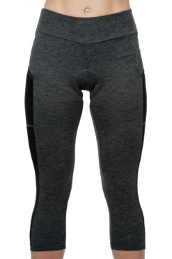 Cube ATX Womens Cropped Tights - Grey Melange -Sportfu Bike Gear Shop 11105 2