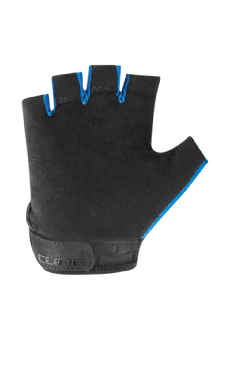 Cube Performance Junior Short Finger Gloves - Blue 2 Cube Performance Junior Short Finger Gloves - Blue - Image 2