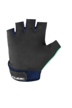 Cube Performance Junior Short Finger Gloves - Blue/Mint -Sportfu Bike Gear Shop 11129 2