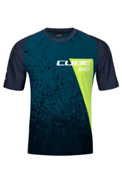 Cube Edge Round Neck Short Sleeve Jersey - X Action Team -Sportfu Bike Gear Shop 11139 1