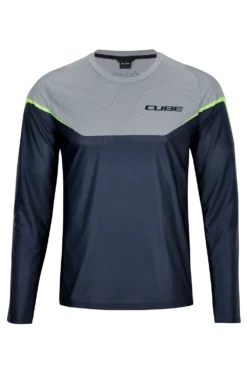 Cube Edge Round Neck Long Sleeve Jersey - X Action Team -Sportfu Bike Gear Shop 11142 1 1