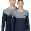 Cube Edge Round Neck Long Sleeve Jersey - Grey/Lime