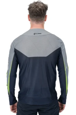 Cube Edge Round Neck Long Sleeve Jersey - Grey/Lime -Sportfu Bike Gear Shop 11142 3