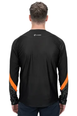 Cube Edge Round Neck Long Sleeve Jersey - Black/Orange