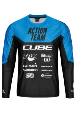 Cube Edge Round Neck Long Sleeve Jersey - Grey/Lime -Sportfu Bike Gear Shop 11144 1 1