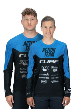 Cube Edge Round Neck Long Sleeve Jersey - X Action Team -Sportfu Bike Gear Shop 11144 2