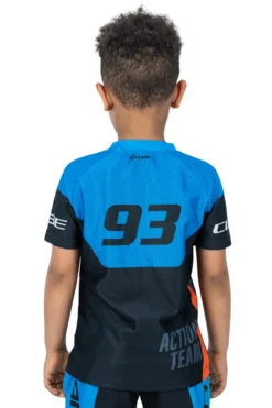 Cube Junior X Action Team Short Sleeve Jersey - Black/Blue