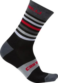 Castelli Gregge 15 Men's Socks - Red/Savile Blue -Sportfu Bike Gear Shop 114626 431786 1 supersize 1