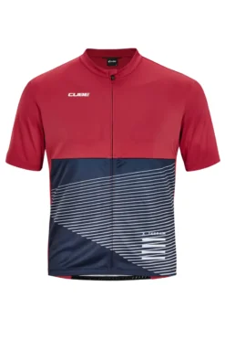 Cube ATX Full Zip Short Sleeve Jersey - Red -Sportfu Bike Gear Shop 11470 1
