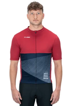 Cube ATX Full Zip Short Sleeve Jersey - Red -Sportfu Bike Gear Shop 11470 2