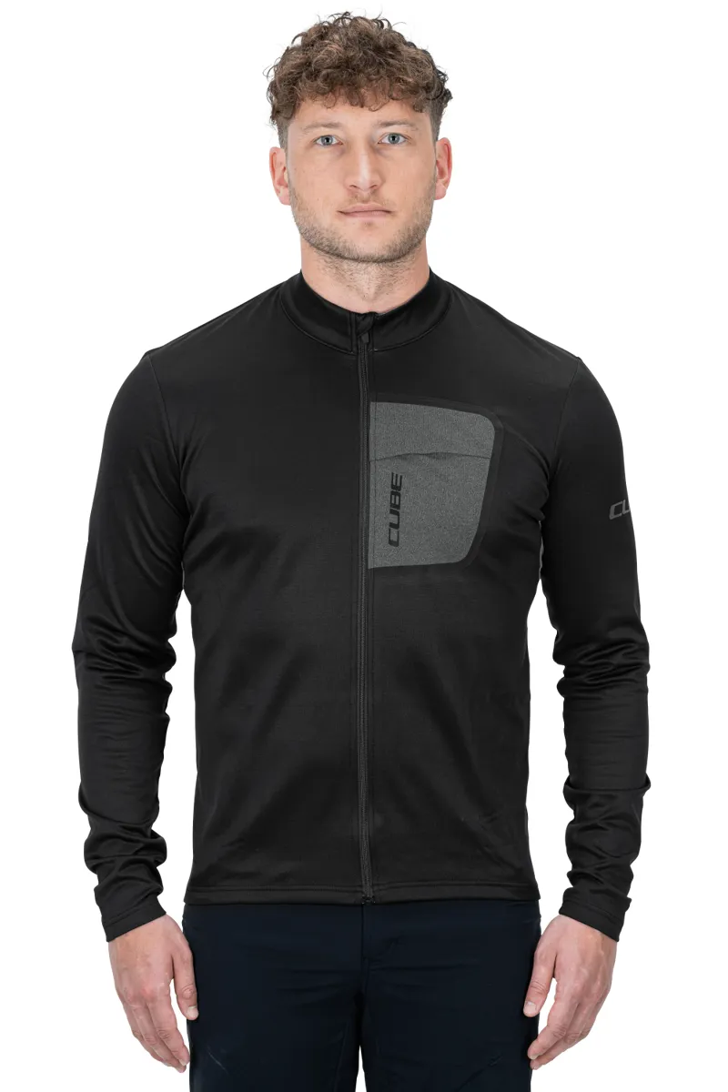 Cube ATX Full Zip Long Sleeve Jersey - Black 1 Cube ATX Full Zip Long Sleeve Jersey - Black