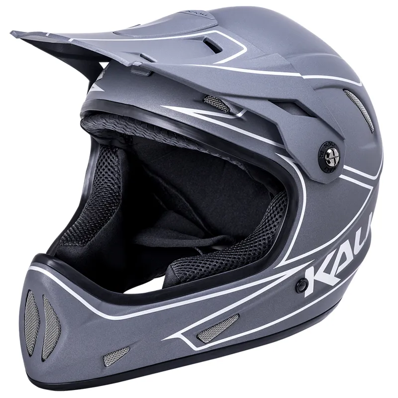 Kali Alpine Rage Full Face Helmet - Matt Grey/Silver 2 Kali Alpine Rage Full Face Helmet - Matt Grey/Silver - Image 2