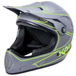 Kali Alpine Rage Full Face Helmet - Matt Grey/Fluo Yellow