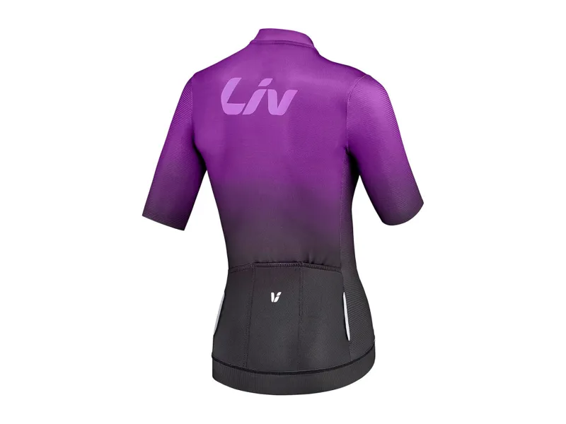 Liv Race Day Women's Short Sleeve Jersey - Black/Purple 3 Liv Race Day Women's Short Sleeve Jersey - Black/Purple - Image 3
