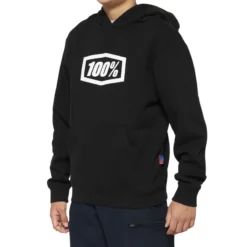 100 Percent Icon Pullover Youth Hoodie - Heather Grey