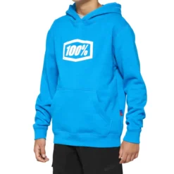 100 Percent Icon Pullover Youth Hoodie - Sky Blue