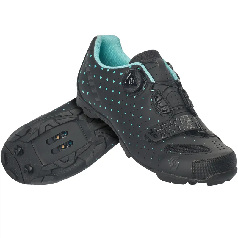 Scott MTB Comp Boa Lady Womens MTB Shoes - Black/Turquoise Blue 3 Scott MTB Comp Boa Lady Womens MTB Shoes - Black/Turquoise Blue - Image 3