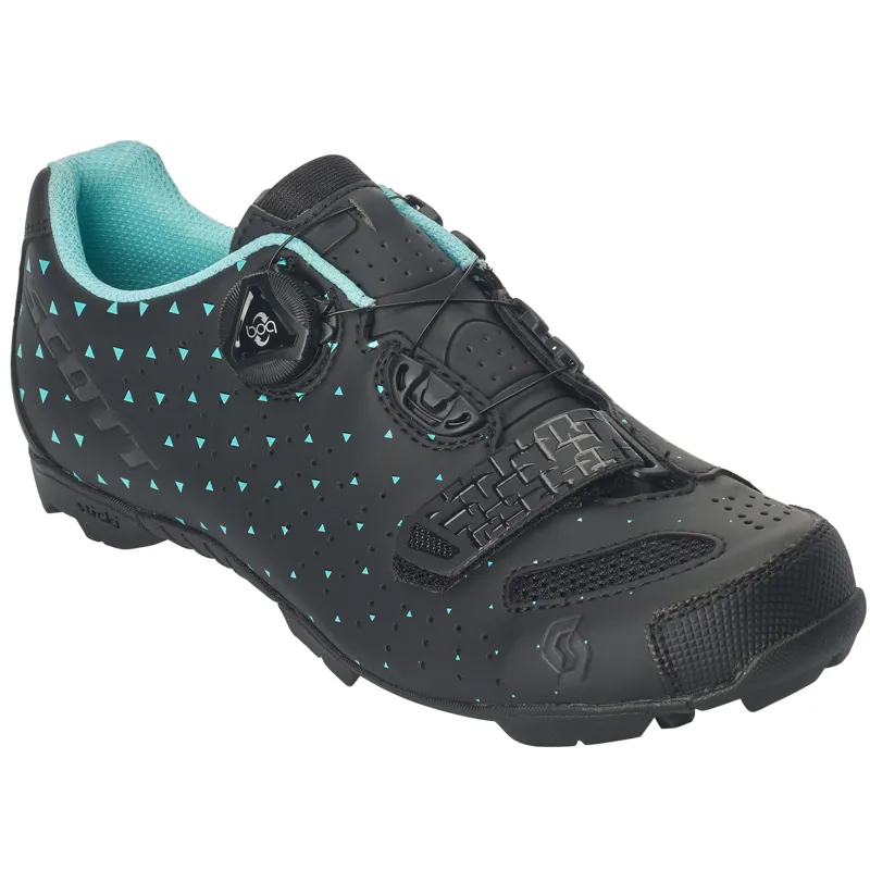 Scott MTB Comp Boa Lady Womens MTB Shoes - Black/Turquoise Blue 2 Scott MTB Comp Boa Lady Womens MTB Shoes - Black/Turquoise Blue - Image 2