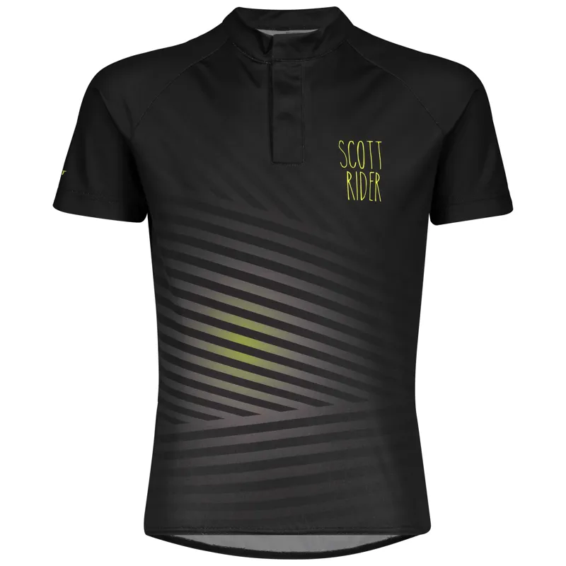 Scott RC Team Short Sleeve Junior Jersey - Black/Sulphur Yellow 4 Scott RC Team Short Sleeve Junior Jersey - Black/Sulphur Yellow - Image 4
