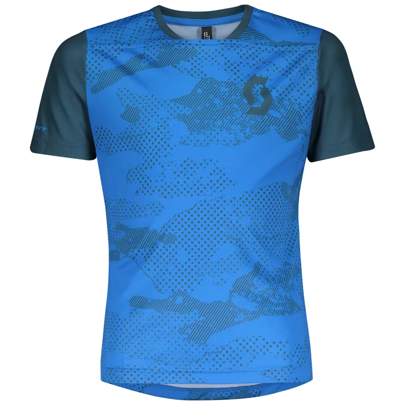 Scott Trail 10 Short Sleeve Junior Jersey- Skydive Blue/Nightfall Blue 2 Scott Trail 10 Short Sleeve Junior Jersey- Skydive Blue/Nightfall Blue - Image 2