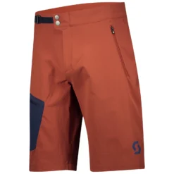 Scott Explorair Light Men's Baggy Shorts - Tuscan Red/Dark Grey -Sportfu Bike Gear Shop 280943BRNREDMIDBLU 1 3