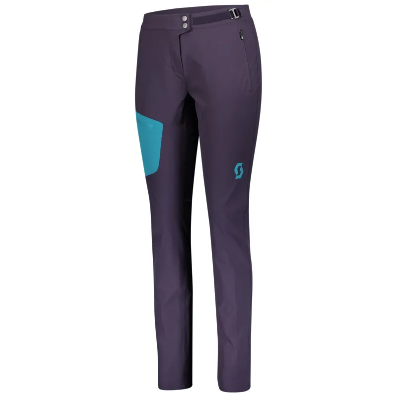 Scott Explorair Light Womens MTB Pants - Dark Purple/Breeze Blue 3 Scott Explorair Light Womens MTB Pants - Dark Purple/Breeze Blue - Image 3
