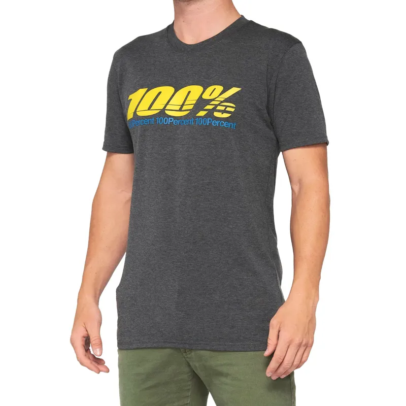 100 Percent Argus Technical T-Shirt - Charcoal Heather 1 100 Percent Argus Technical T-Shirt - Charcoal Heather