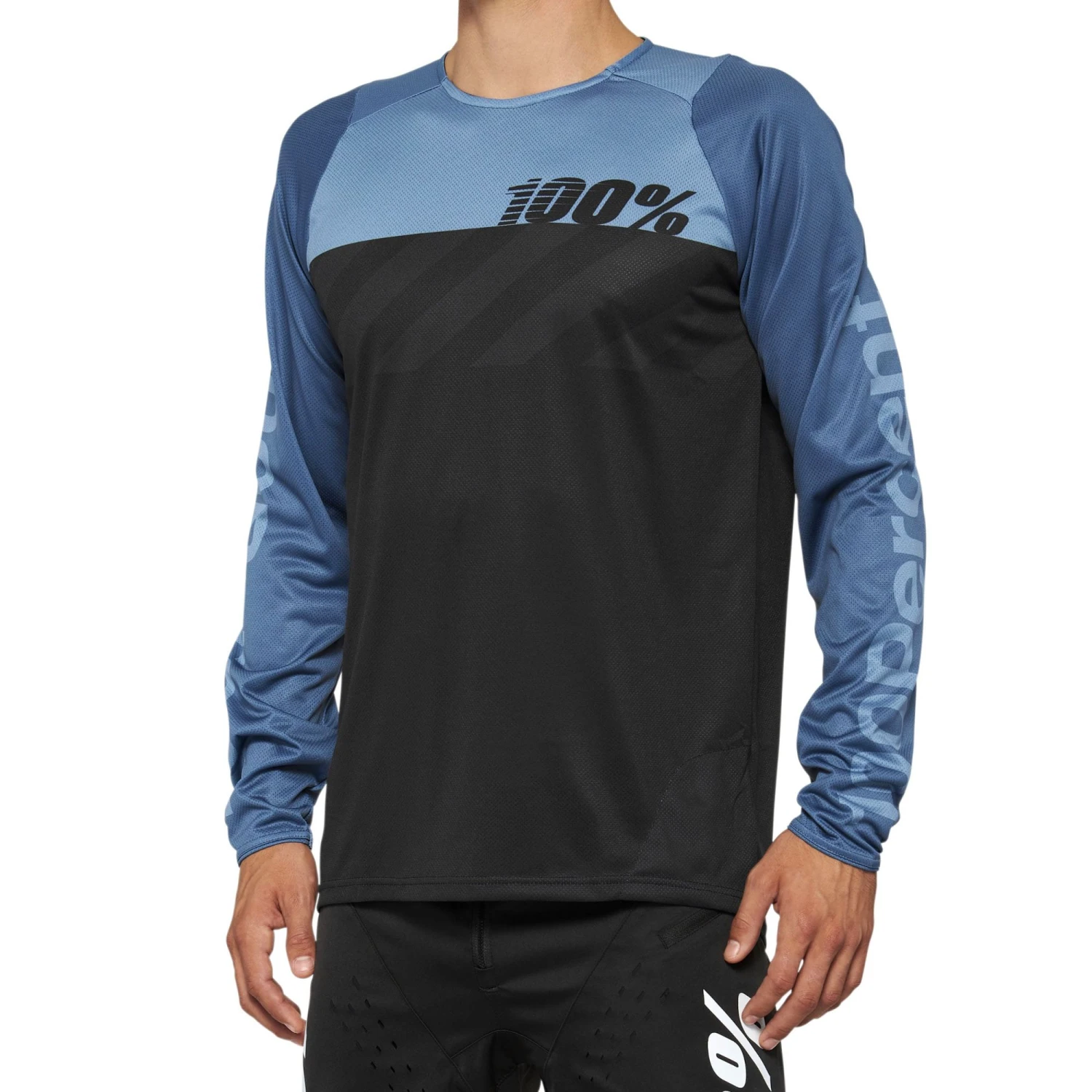 100 Percent R-Core Men's Long Sleeve Jersey - Black/White 4 100 Percent R-Core Men's Long Sleeve Jersey - Black/White - Image 4