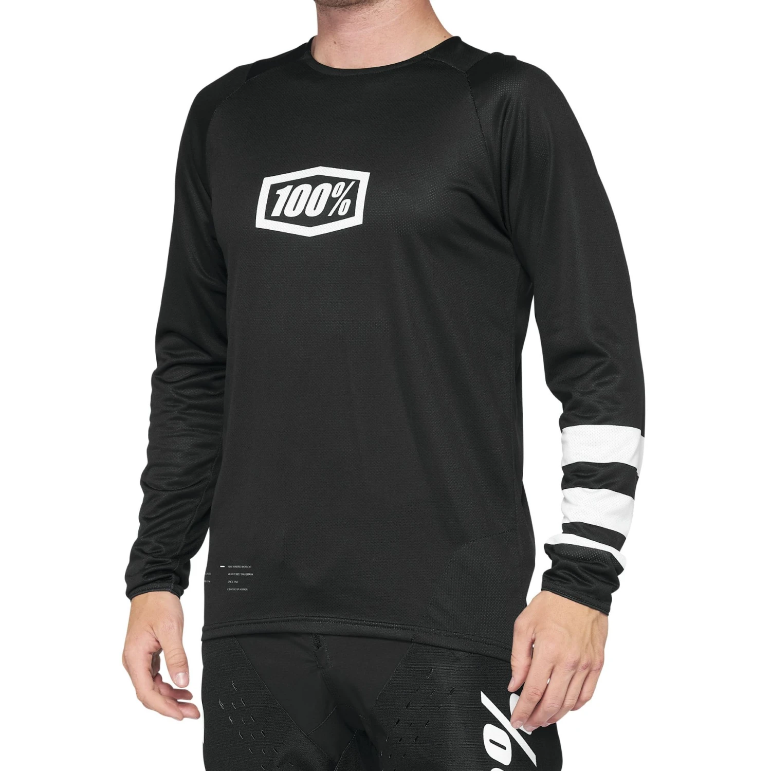 100 Percent R-Core Men's Long Sleeve Jersey - Black/Racer Red 2 100 Percent R-Core Men's Long Sleeve Jersey - Black/Racer Red - Image 2
