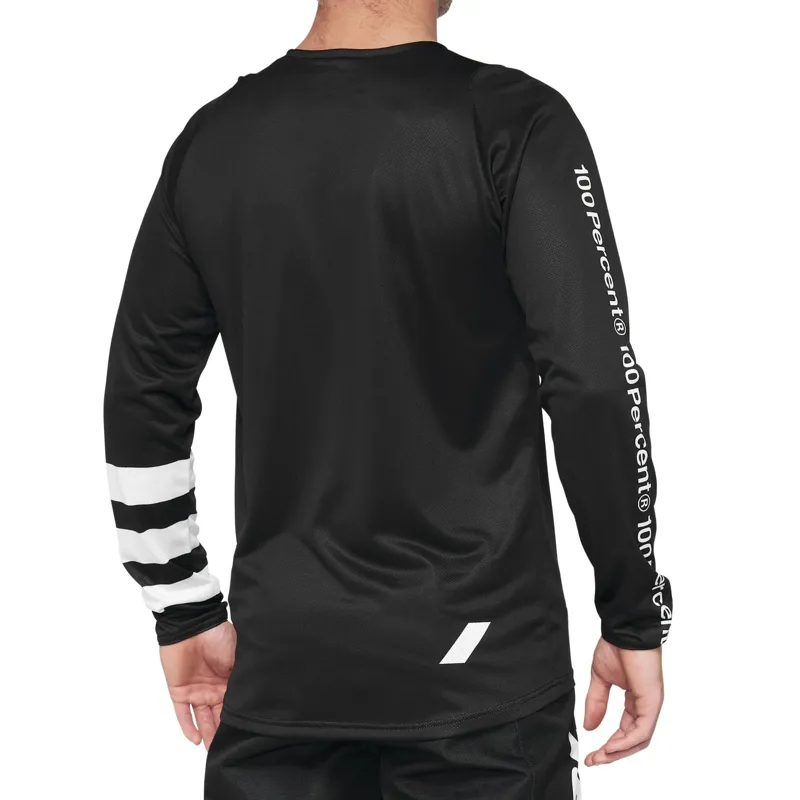 100 Percent R-Core Men's Long Sleeve Jersey - Black/White 3 100 Percent R-Core Men's Long Sleeve Jersey - Black/White - Image 3
