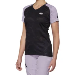 100 Percent Airmatic Short Sleeve Women's - Black/Lavender -Sportfu Bike Gear Shop 40015 00004