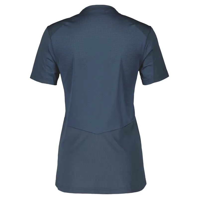 Scott Trail Flow Zip Women's Short Sleeve Jersey - Metal Blue/Dark Blue 3 Scott Trail Flow Zip Women's Short Sleeve Jersey - Metal Blue/Dark Blue - Image 3