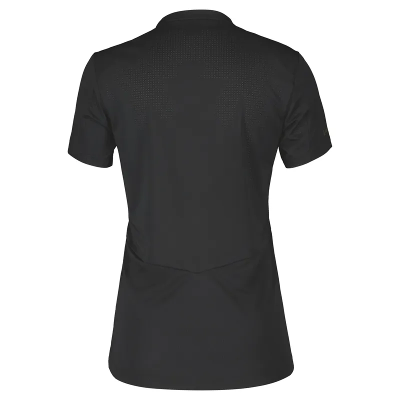 Scott Trail Flow Zip Women's Short Sleeve Jersey - Black/Fir Green 3 Scott Trail Flow Zip Women's Short Sleeve Jersey - Black/Fir Green - Image 3