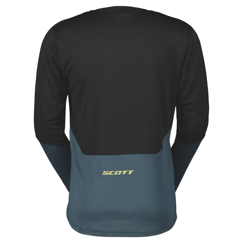 Scott Trail Tuned Men's Long Sleeve Jersey - Black/Aruba Green 1 Scott Trail Tuned Men's Long Sleeve Jersey - Black/Aruba Green