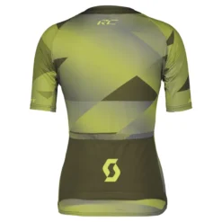 Scott RC Premium Climber Women's Short Sleeve Jersey - Fir Green/Bitter Yellow -Sportfu Bike Gear Shop 4038777512A