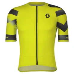 Scott RC Premium Climber Men's Short Sleeve Jersey - Sulphur Yellow/Black -Sportfu Bike Gear Shop 4038805083