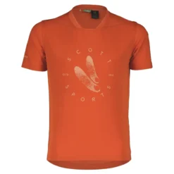 Scott Trail Flow 20 DRI Junior Short Sleeve Jersey - Braze Orange -Sportfu Bike Gear Shop 4039607539