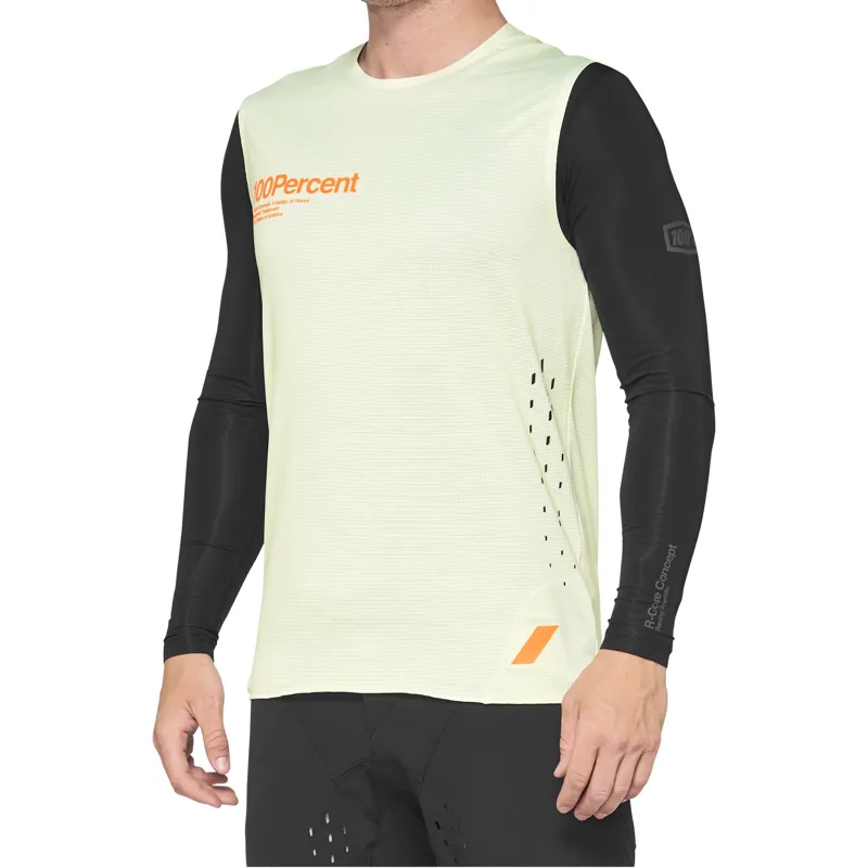 100 Percent R-Core Concept Long Sleeve Jersey - Yellow 1 100 Percent R-Core Concept Long Sleeve Jersey - Yellow