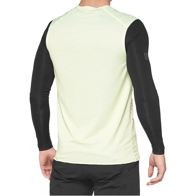 100 Percent R-Core Concept Long Sleeve Jersey - Yellow 4 100 Percent R-Core Concept Long Sleeve Jersey - Yellow - Image 4