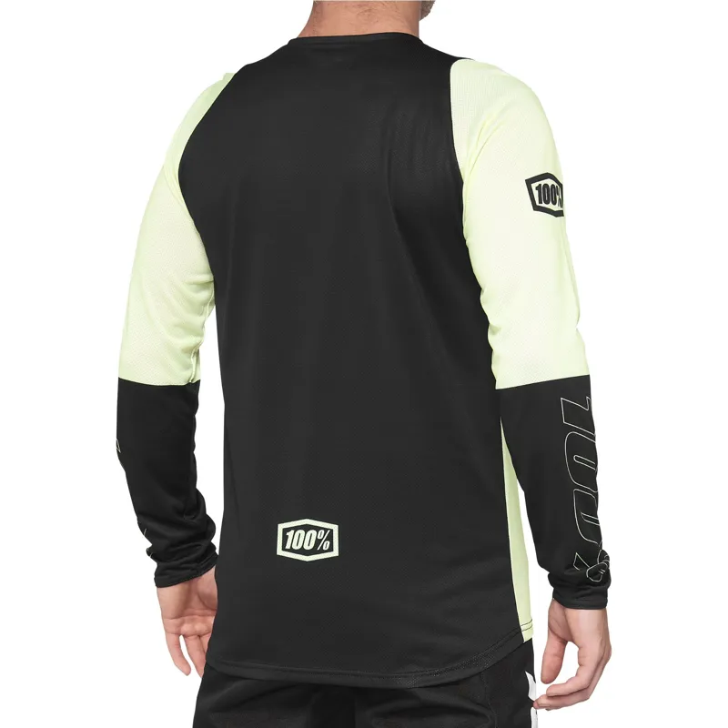 100 Percent R-Core Long Sleeve Jersey - Black/Yellow 3 100 Percent R-Core Long Sleeve Jersey - Black/Yellow - Image 3