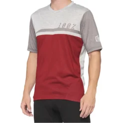 100 Percent Airmatic Short Sleeve Jersey - Steel Cherry/Grey -Sportfu Bike Gear Shop 41312 428