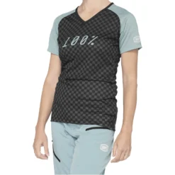 100 Percent Airmatic Womens Short Sleeve Jersey - Black Python